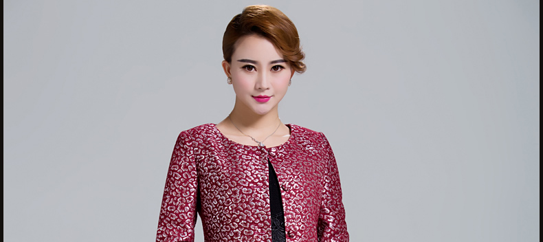 西悦2016春季品 中长款女士外套春秋 气质印花风衣女XY871 优雅红 L
