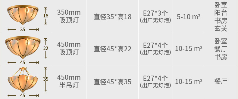 蔻驰 欧式全铜台灯 现代简约客厅书房卧室床头装饰铜台灯 350mm 台灯 预售发货时间请咨询客服