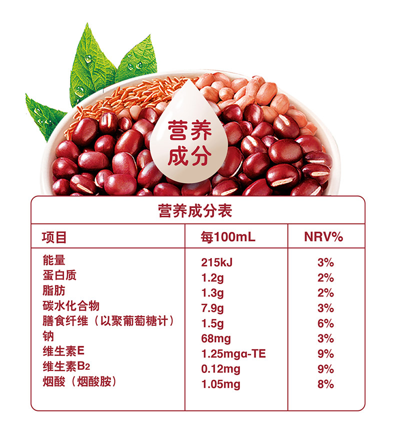 伊利 谷粒多红谷牛奶饮品250ml*12盒(红豆红米花生早餐奶*2提_ 9折