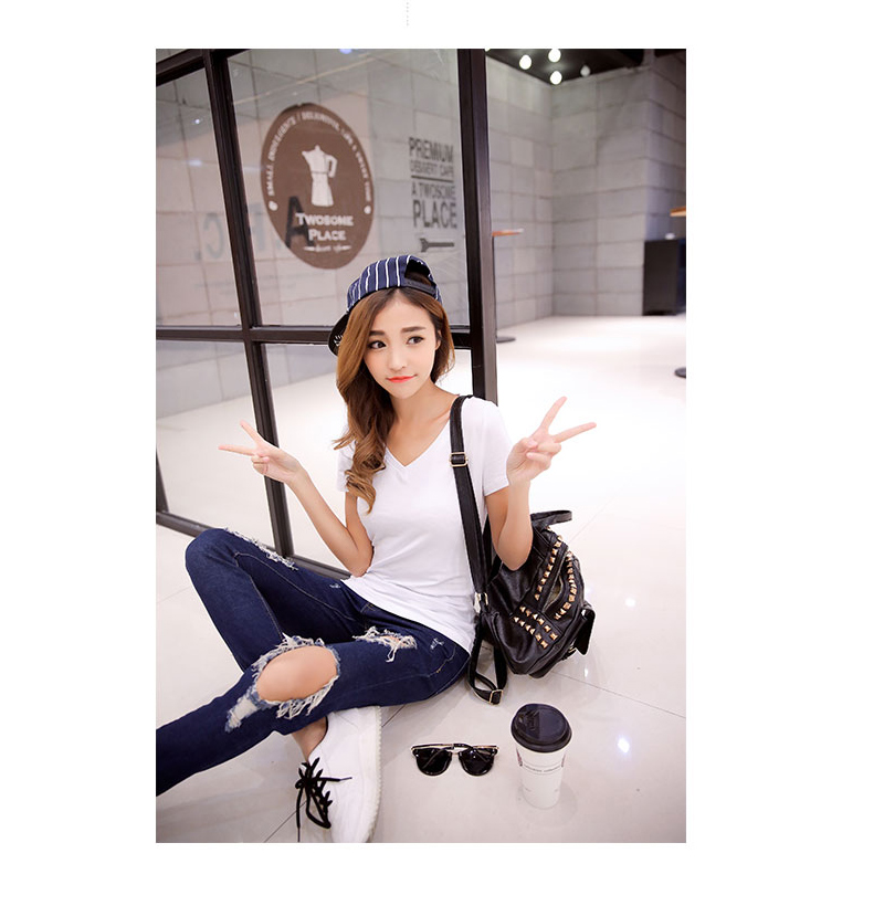 
                                        南极人 长袖T恤女2018秋新款显瘦打底衫纯色大码t恤女QMYG1608 白色 XL                