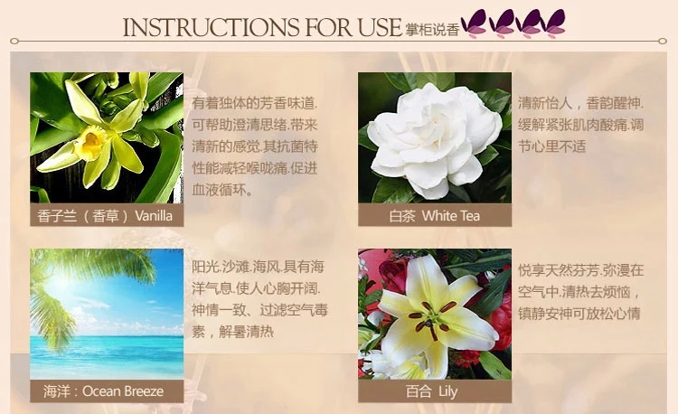 包邮纸醉金迷室内无火香薰精油套装欧式创意礼品藤条挥发熏香礼盒 银色檀香