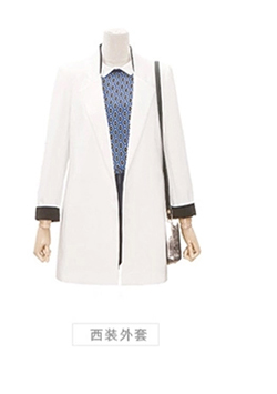 伊芙丽2016春装新款圆领长袖薄小外套修身短外套女6510211248 本白色 M