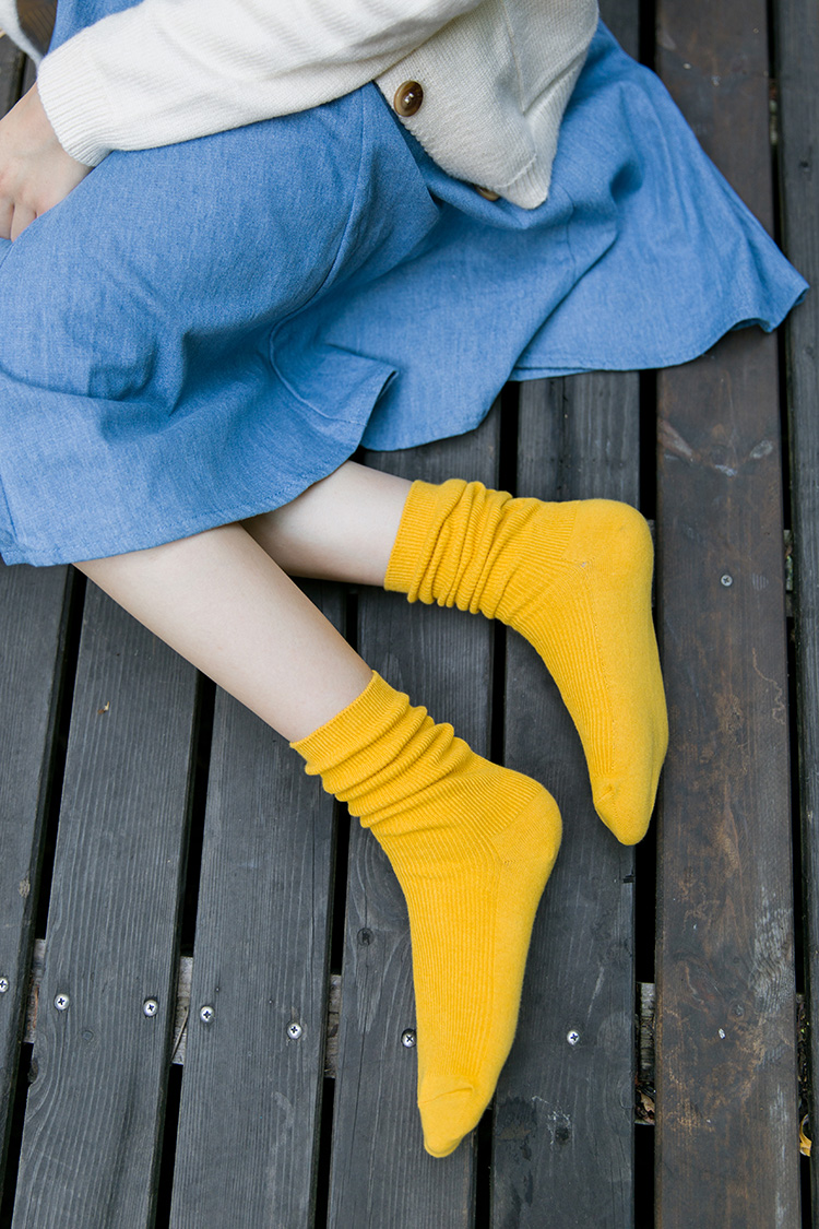 堆堆袜秋冬中筒袜子女士韩版学院风日系韩国长筒薄款春秋 加长款黑色