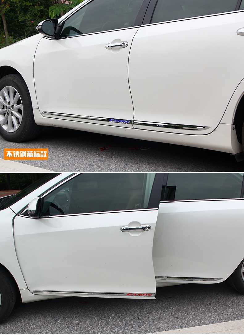 适用于12-16款新凯美瑞车身饰条门边防撞条门板车门装饰条外饰专用