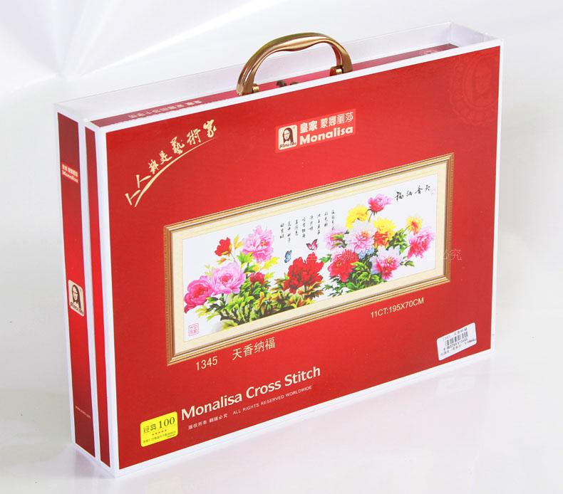 皇家至尊蒙娜丽莎十字绣花开富贵春大幅新款客厅牡丹花2米系列花卉中国风天香纳福挂画客厅现代壁 丝线下款-2米天香纳福-精准.