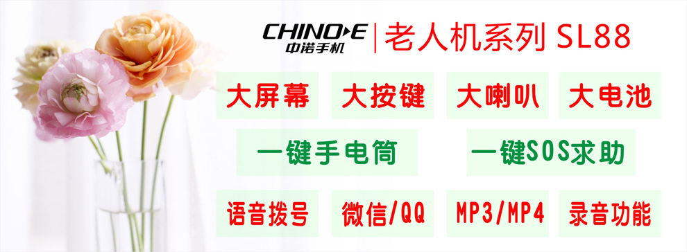 中诺 SL88 移动/联通2G老人手机 双卡双待 红色