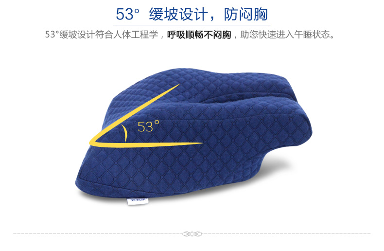 
                                        渐渐康 办公室午睡枕 U型趴睡枕 手枕抱枕靠枕记忆棉 午休神器 蓝色 36*35*12cm                