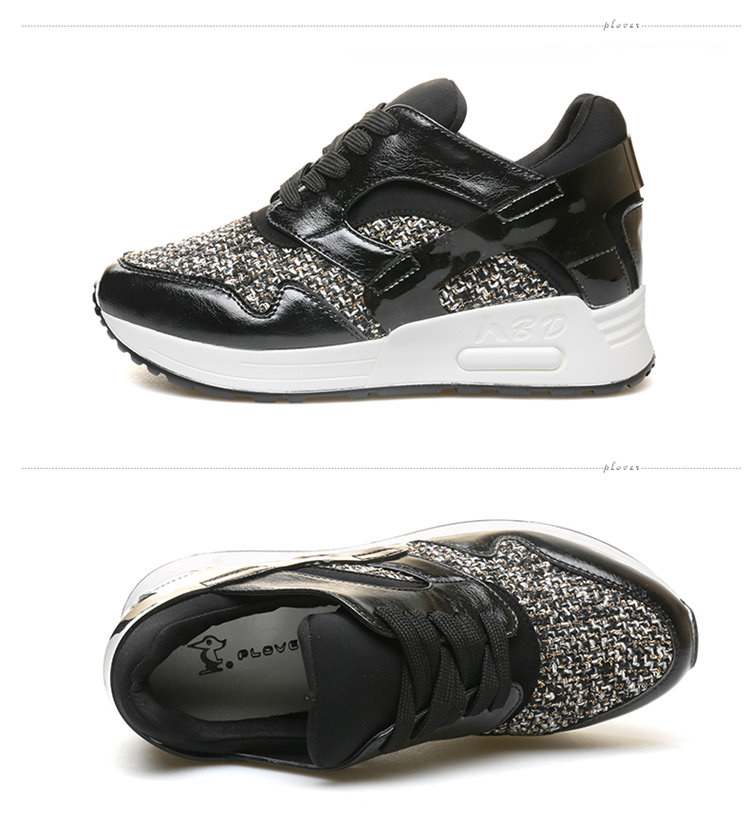 plover时尚休闲鞋运动鞋编织风女潮鞋 白色 36