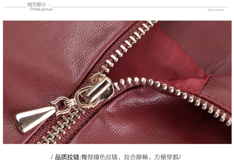 PAGE ONE/佩吉 女装2016年春装新款时尚仿皮设计简约大方半身裙 824162 酒红色17 S