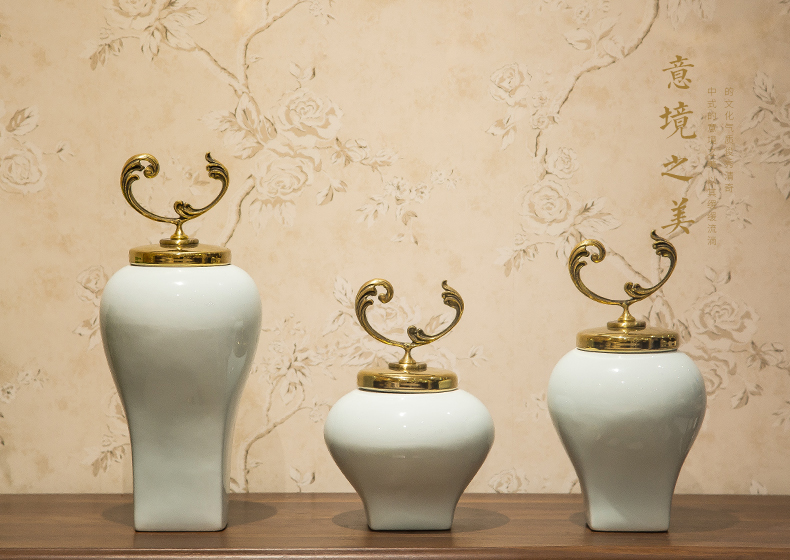 逸韵殿 新中式陶瓷摆件艺术品客厅玄关装饰工艺品电视柜摆设乔迁新居