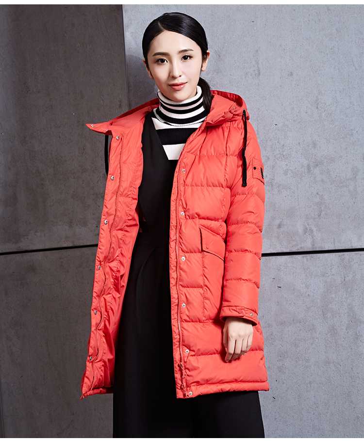 羽绒服 藏蓝 m_ 6折现价米尚秋冬新款欧洲站修身廓型高品质中长款女士