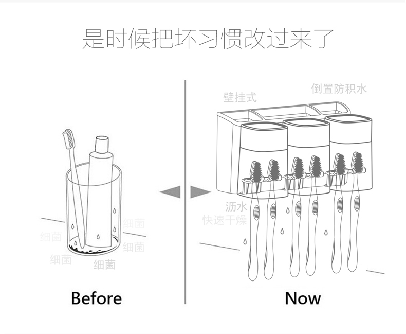 
                                                            意可可 创意幸福三口之家卫浴洗漱套装 吸壁式漱口杯刷牙杯套装吸盘牙具座牙刷架挂架牙膏架洗漱牙刷杯 幸福之家牙刷架                