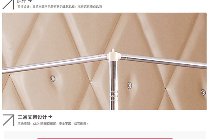 斐亚诺六开门豪华蚊帐韩式裙摆落地式超柔帐纱蚊帐加宽加高加粗支架1.5/1.8米学生 高贵典雅-粉色 205*220*205cm
