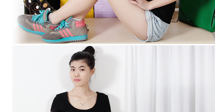 
                                        莎玛琳娜2016夏装T恤女短袖修身纯棉打底衫圆领紧身纯色体恤短袖T恤女半袖上衣3913 白色 M                