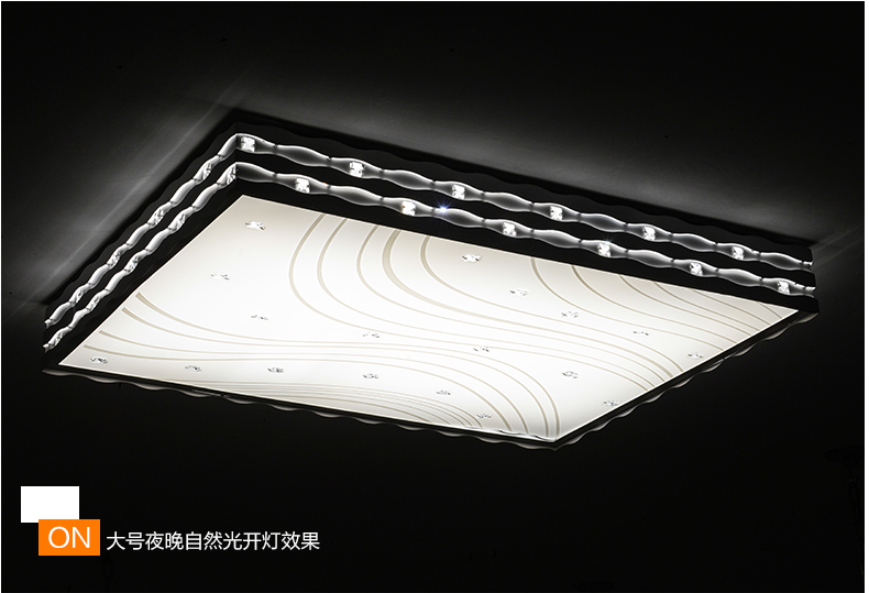 【金幻】LED吸顶灯客厅灯卧室灯铁艺创意书房餐厅灯具灯饰 铁艺客厅灯琥珀水晶 90*67无极调光72W_带遥控  SF