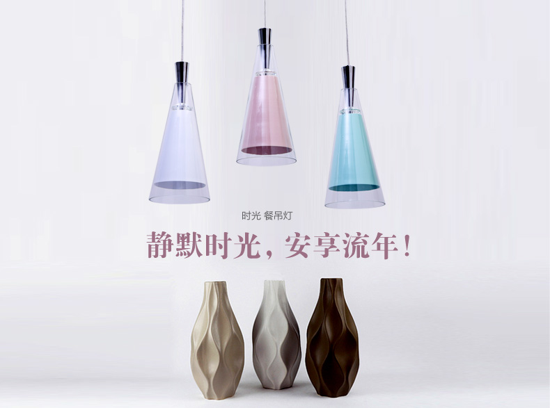 立莱leelite 现代简约时光餐厅吊灯玻璃三头饭厅吊灯吧台吊灯 餐吊灯