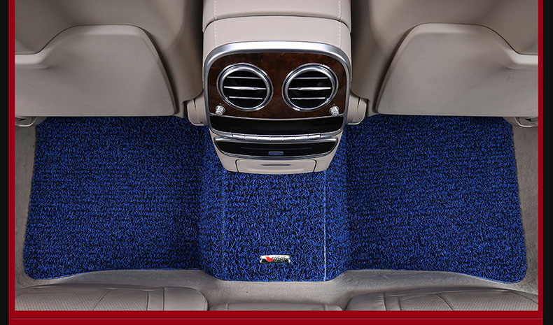 威威丝圈脚垫2015新款专车专用汽车脚踏垫 蓝加棕 北汽e130/e150