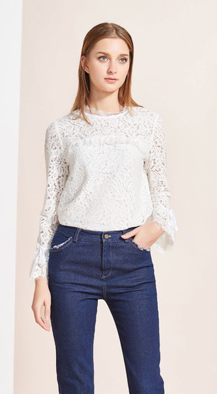 蕾丝打底衫装t桖衬衫秋装上衣 中灰 40/170/xl 温馨提示 此数据在衣服