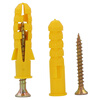 Hasdick Beijing warehouse delivery small yellow croaker plastic expansion tube expansion screw rubber plug bolt expansion plug self-tapping screw set 10*80mm 50 sets