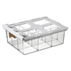 Wenstan W5992 transparent compartment storage box, storage box for miscellaneous parts and tools, storage box, wall-mounted 15 compartments (34.8*26.1*14) customized