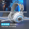 Wolf Spider (AULA) Computer Headset Headset Gaming Esports Headset 7.1 Laptop Subwoofer Wired Noise Reduction Listening Sound Elegant White USB+Dual 3.5 Interface