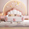 Children's bed girl princess bed with guardrail slide solid wood single dream girl creative pink girl crown bed children's bed color please note 1500mm*2000mm