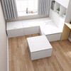 Dadaoyoutian tatami bed small apartment tatami cabinet combination box bed box cabinet Japanese style tatami storage square bed solid wood paint-free multi-layer board 800*800*400mm