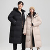 Yaya Wang Yibo same style couple fashion long thickened and warm urban outdoor hooded down jacket