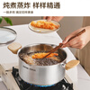 SUPOR infant-grade 316L stainless steel soup pot, universal for gas stoves and induction cookers, thickened cooking pot, noodles, porridge and stew pot, with steam grid, diameter 24cm