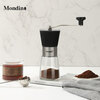 MONDINO hand-cranked bean grinder small portable coffee bean grinder coffee powder manual grinding hand-cranked glass bean grinder