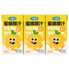 Miaobolo Peach Orange Juice Children's Juice 125ml*3 Additive-free Fruit and Vegetable Juice Beverage 100% Original Juice Total Content