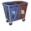 Thickened hotel room work cart conical sorting recycling cart linen cart bag storage cleaning cart canvas bag two-color dry and wet separation conical bag others
