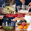 Green Apple New Year's gift food-grade lead-free glass bowl and basin salad bowl thickened soup bowl kneading basin 2.6L large capacity