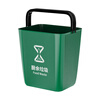 Kaimujie portable thickened ring-type trash can kitchen lidless environmentally friendly square pressure bag type kitchen waste guest room office small bathroom hotel 15L green/food waste