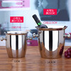 Ban Sheng Ice Bucket Insulated Box Commercial Bar European Household 304 Stainless Steel Ice Bucket Large Capacity Champagne Bucket Ice Small 2 Liter + No. 3 Clip
