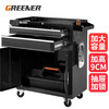 GREENER Tool Trolley Mobile Trolley Multifunctional Storage Cabinet Repair Single Mobile Toolbox Iron Tattoo Workbench DA-32 Black Double Brake Silencer Wheel + Anti-Slip Pad