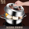Orado stainless steel pot lid, universal wok lid, transparent visual steamer lid, explosion-proof household cooking pot lid, large thickening, suitable for pot mouth inner diameter 28.1-28.9cm, can be instantly visualized