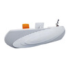 Xingman painted front desk company image desk special-shaped bar fashion consultation desk simple modern front desk 1.8 meters with one drawer and one keyboard