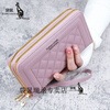 Kangaroo Wallet Women's 2023 New Long Style Women's Hand-held Korean Style Casual Mobile Phone Bag Double Zipper Wallet Large Capacity Card Holder Black
