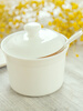 Qingke Jingdezhen water-proof bone china white covered underglaze color ceramic stew cup bird's nest soup cup children's steamed egg bowl household stew cup