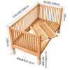 Qiuying liftable beech wood spliced bed solid wood children's bed crib widened spliced large bed child bedside bed spliced bed three guardrails + 5cm coconut palm mattress (height adjustable) liftable length 200 width 60 height 35 60 guardrails