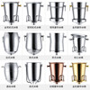 Baidishijia European-style champagne bucket rack stainless steel KTV bar ice bucket household ice bucket with tripod luxury red wine bucket 5L European-style Tremella ice bucket + elevated rack