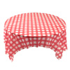 Chuge high-quality 10 pieces 1 meter printed disposable tablecloth thickened plastic tablecloth round table waterproof table mat home tablecloth 10 pieces/bag 1.35X1.35 meters red plaid