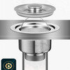 Weiqing kitchen sink garbage filter vegetable basin funnel dishwashing sink stainless steel 304 sewer cage cover 304 sink filter fine hole large size 8.5CM