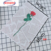 Disposable tablecloth, small size, placemat paper, oil-absorbing take-out meal paper pad, dining table disposable paper, Japanese dinner plate pad paper, Western food tray paper, 500 pieces of roses