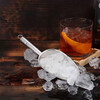 Bar Soul Ice Shovel Ice Clamp Thickened 304 Stainless Steel Ice Shovel Water Filtration Function Ice Cube Shovel For Cocktail Mixing Extra Large Thickened Ice Shovel