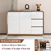 Gu Lejia fully equipped home modern simple sideboard kitchen multi-functional large capacity storage cabinet wine cabinet living room entrance hall walnut set white length * 106 width 30 height 80CM * low legs