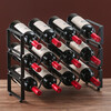 Liexuan Iron Art Red Wine Rack Display Rack Ornaments Home Living Room Metal Slanted Multiple Bottles of Red Wine Wine Rack Iron Art Can Be Superimposed Wine Rack One Layer