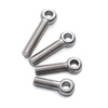 Jinggong 304 stainless steel live joint screws, live joint screws, slip knot screws, lifting rings, fish eye screws, bolts with holes, 6L M10*60 (2 pieces), thread length 50