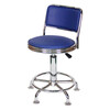 Wenstan WST212 Employee Stool Backrest Swivel Lift Chair Workshop Laboratory Work Stool (Blue - Backrest Foot Nail Model) needs to be installed and customized by yourself